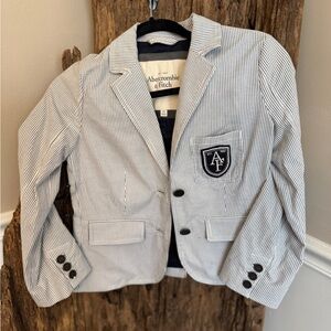 New Abercrombie & Fitch Women’s Blue White Striped Blazer Size XS